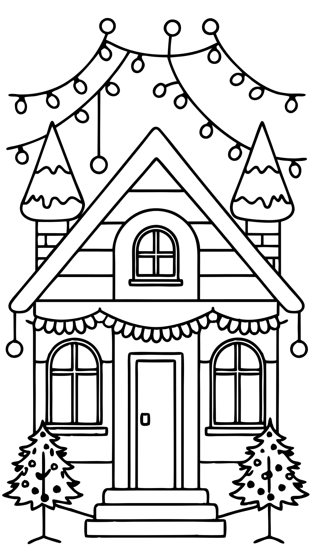 christmas lights coloring page